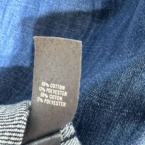 Aerie Chambray Shift Denim Dress Women's‎ Small Blue Lace Up Tassleed Peplum - Picture 10 of 12